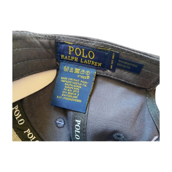 NWT Polo Ralph Lauren Dark Gray Classic Cotton Baseball Cap Logo Embroidered - Picture 4 of 4